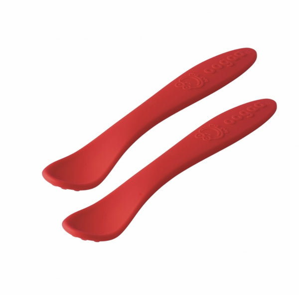 2pack Baby Spoons Red