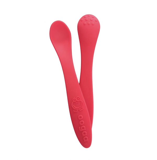 2pack Baby Spoons Red