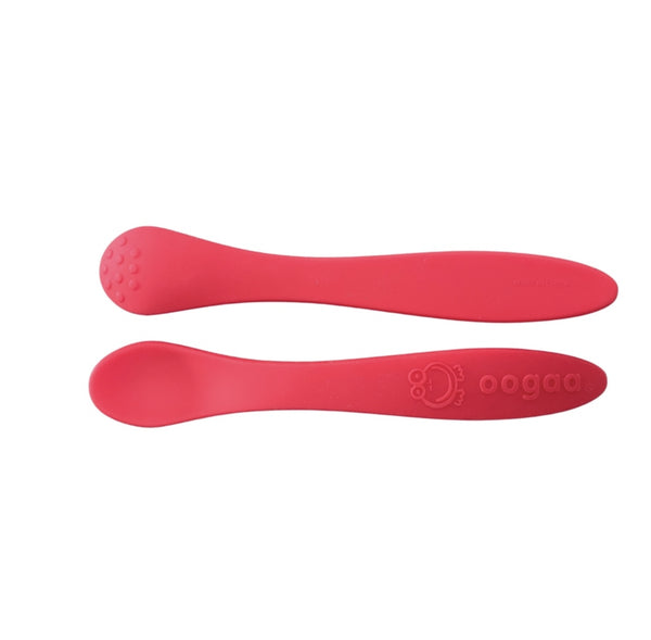 2pack Baby Spoons Red
